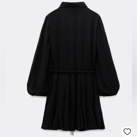 NWT Zara black Swiss dot mini dress - Picture 5 of 5